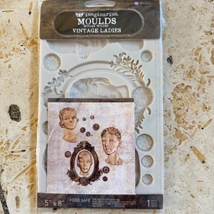 NUEVO Molde de Silicona Prima Finnabair Vintage Damas 5x8" Seguro para Alimentos - Imagen 1 de 2