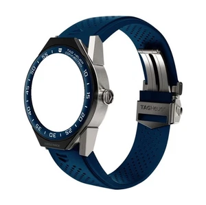 New TAG Heuer connected Modular 45mm blue rubber strap SBF8A8012 FT6077 FC5090 - Picture 1 of 15