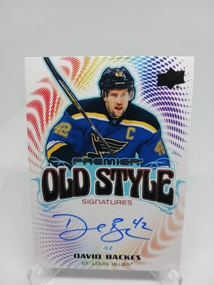 2024-25 Premier Hockey Old Style Signatures David Backes - Image 1 of 2