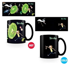 388847 RICK AND MORTY PORTAL HEAT CHANGE CERAMIC 330ML COFFEE MUG TEA CUP - Foto 1 di 1