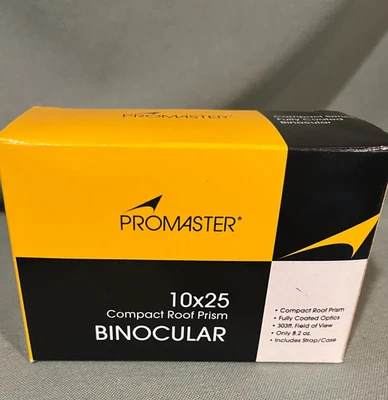 Promaster Binoculars 10x25 303FT/1000YDS- W/Case- New in Box! - Image 1 of 4