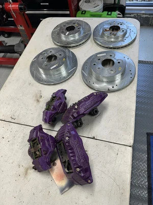 #67 90-96 NISSAN 300ZX 30MM ALUMINIO JUEGO COMPLETO PINZAS DELANTERAS TRASERAS ROTORES Foto 1 de 4