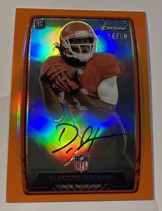 2013 Bowman Chrome Deandre Hopkins /50 Orange Refractor Rookie RC AUTO Autograph