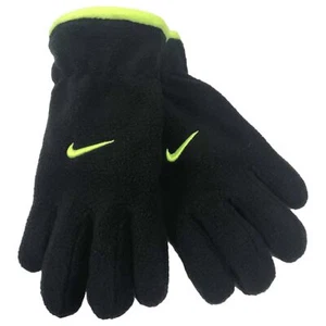 Nike Boys Black Volt Insulated Performance Fleece Snow & Ski Gloves One Size - Picture 1 of 1