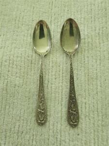 TWO (2) STERLING SILVER STIEFF DEMITASSE SPOONS COSAGE PATTERN