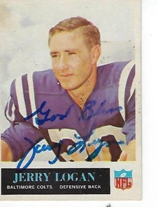JERRY LOGAN 1965 FIRMADO FILADELFIA #5 - BALTIMORE POTS - Imagen 1 de 1