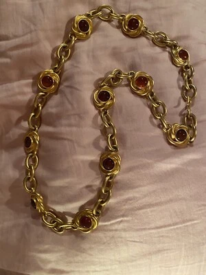 ¡Cinturón/collar Robert Lee Morris para Donna Karan con nudo de cornalina! Se vende por $2400 Foto 1 de 4