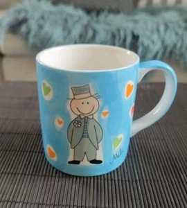 Mila Design "Just married" Bräutigam Porzellan Kaffeebecher Kaffeetasse 0,3 l - Bild 1 von 4