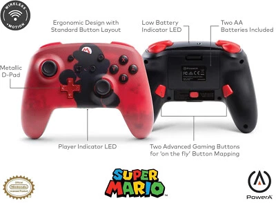 PowerA OFFICIAL Enhanced Wireless Controller *MARIO SILHOUETTE EDITION* (Switch) - Image 1 of 4