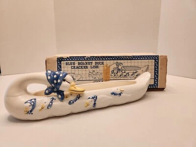 Vintage Bluebonnet Duck Cracker Dish With Original Box 50's  - Image 1 of 4