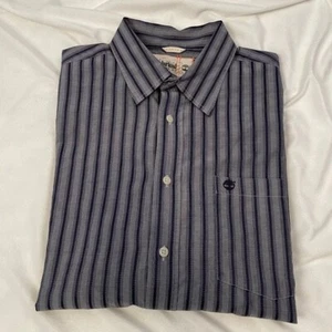 Timberland Langarm Button Down Hemd für Herren Größe Large blau gestreift - Bild 1 von 8