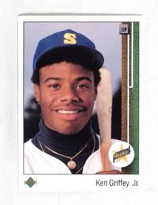 UPPER DECK 1989 Ken Griffey Jr Rookie Card #1 - quasi nuova - Baseball - Foto 1 di 4