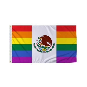 PromoPatriot's Mexico Regenbogenflagge - verschiedene Größenvarianten - Celebrate with Pride - Bild 1 von 9