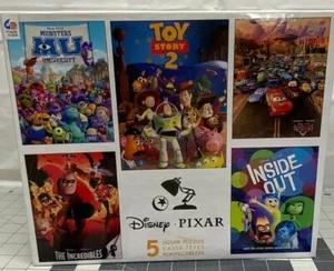 Disney Pixar 5 in 1 Puzzles Monsters Inc Cars Toy Story Incredibles Inside Out - Picture 1 of 7