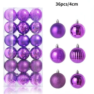 36 Pcs Christmas Ball Ornaments Shatterproof Decorations Set for Xmas Tree Balls - Picture 1 of 20
