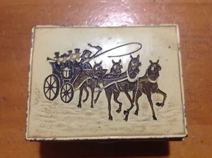 Vintage Hinged Trinket Box Pill Box Irises 3.25 by 2.5 inches from Japan - Picture 1 of 4