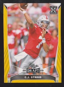 2023 LEAF DRAFT PICK FOOTBALL GOLD BASE - YOU PICK #1 - #100 * FREE SHIP *
