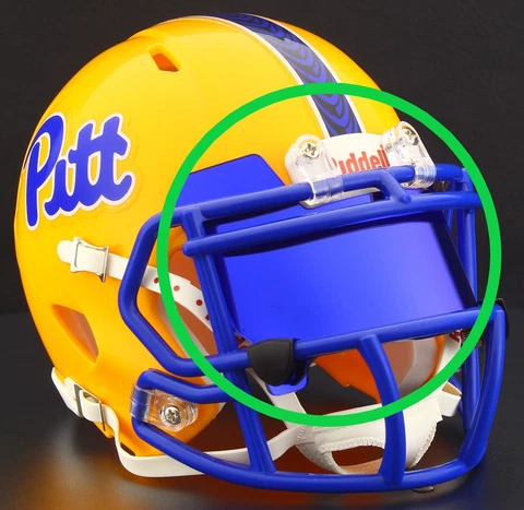 EYE SHIELD / VISOR  ONLY! for PITTSBURGH PANTHERS Mini Football Helmet Cover