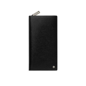Montblanc 4810 Westside Black Leather Long Men's Zip Around Wallet 13CC  #114692 - Picture 1 of 4