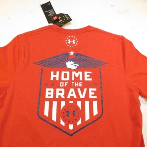 NEW NWT UNDER ARMOUR HEATGEAR FREEDOM USA AMERICA ATHLETIC TEE T SHIRT Mens S - Picture 1 of 4