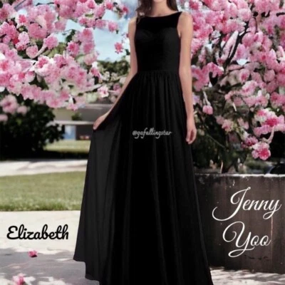 Vestido de dama de honor de gasa con espalda abierta talla 10 BHLDN Jenny Yoo Foto 1 de 4