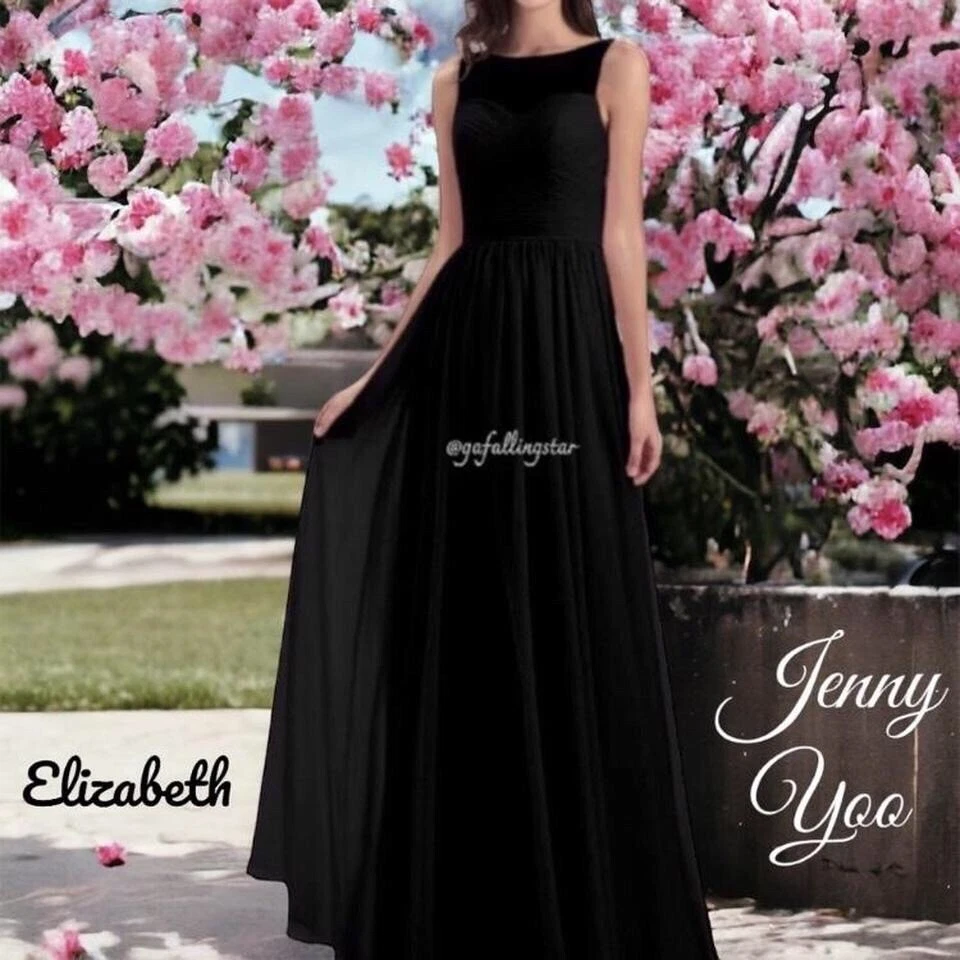 BHLDN Jenny Yoo Open Back Chiffon Bridesmaid Gown Size 10 - Image 1 of 4