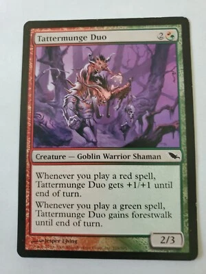 MTG Magic The Gathering Card Tattermunge Duo Creature Goblin Warrior Shaman  - Image 1 of 2