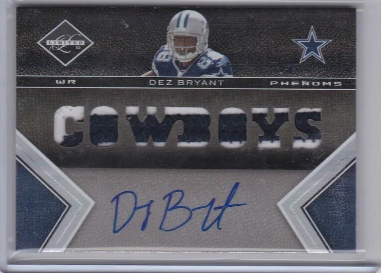 2010 Limited #210 Dez Bryant Jsy Au RC 199/199 - Image 1 of 2