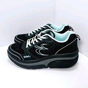 GDEFY Gravity Defyer Women's Size 10 Ion Walking Shoe TB9022FTL-M Black & Teal - Picture 1 of 16