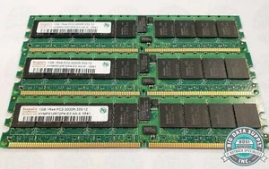 Hynix, 1GB PC2-3200R DDR2-400 RAM 240-PIN, P/N HYMP512R72P4-E3 (LOT OF 3) - Picture 1 of 3