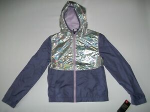 UNDER ARMOUR Purple Luxe UA STORM HOODED Lined Rain JACKET Girls Sz XL / 18  NEW