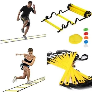 Agility Ladder Speed Training 12 Rung 6 M Soccer Training 12 Cones Carrying Bag - Picture 1 of 5