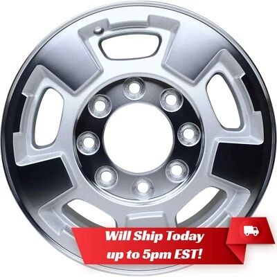 New 17" Machine Silver Alloy Wheel Rim For 2011-2018 Silverado Sierra 2500 3500  - Image 1 of 4