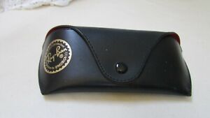 Ray-Ban Black Leather Case  Red Interior NO GLASSES