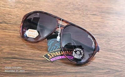 VINTAGE "SPALDING" EYES SUNGLASSES FROM 1980s EXCELLENT CONDITION NICE BROWN COL - Image 1 of 4
