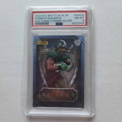 2022 Wild Card Matte SP Blue DP Cobalt Frame Silver /4Kenneth Walker III Rookie - Image 1 of 2