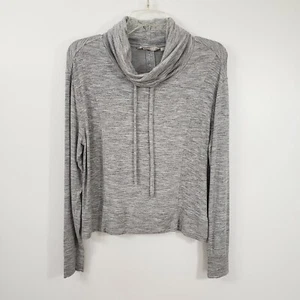 Sudadera Top Athleta Mujer Talla M Gris Cuello Capucha Manga Larga - Imagen 1 de 10