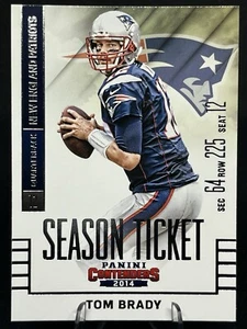 Boleto de temporada Tom Brady 2014 Panini Contenders #67 New England Patriots - Imagen 1 de 2