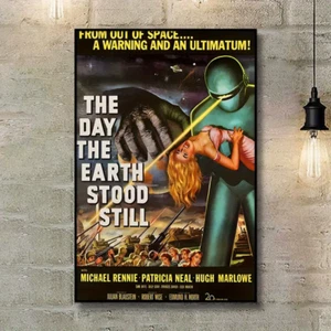 Póster de la película The Day The Earth Stood Still 1951 repro 30 x 40 cm publicación gratuita - Imagen 1 de 8