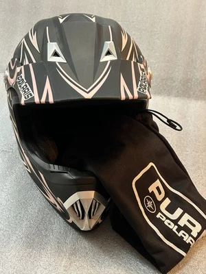 Polaris Multi Sport Full Face Helmet. Adult Size Small. Matte Pink & Black W/bag - Image 1 of 4