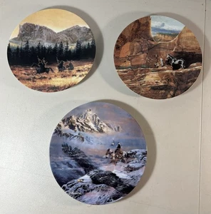 Vintage THE FACES OF NATURE Set / 3 Teller von Julie Kramer Cole - KERAMIK INDISCHE KUNST - Bild 1 von 5