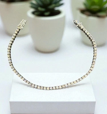 Bracciale tennis in Argento 925 con luminosissimi ZIRCONI - Immagine 1 di 2