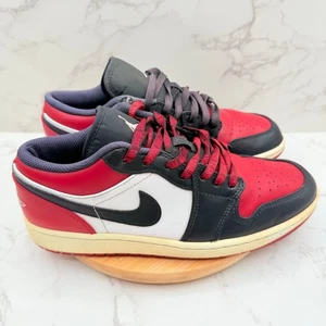 Air Jordan 1 Low Chicago Bulls Herren Größe 8,5 rot schwarz weiß Turnschuhe - Bild 1 von 9