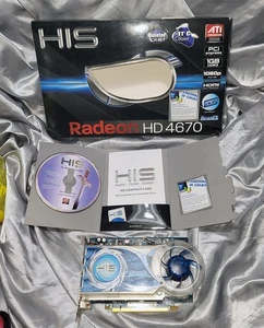 HIS ATI RADEON HD 4670 ICEQ 1GB PCI EXPRESS 1080P VIDEO CARD COMPLETE IN BOX  - Picture 1 of 6