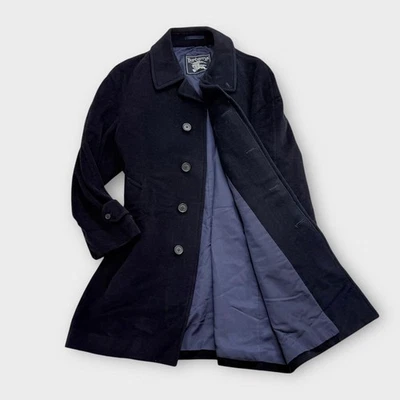Burberry Balmacaan Coat Navy Cashmere Asian fit XL US size L Men's Authentic - Image 1 of 4