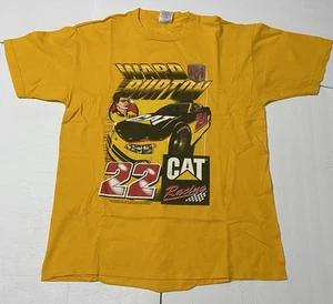 2001 Vtg NASCAR Shirt Caterpillar Racing Ward Burton Sz Large Heavy Stains/Aging - Picture 1 of 20