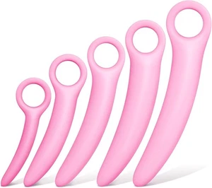 5 Size Silicone Pelvic Floor Muscle Dilator Exerciser Trainer Set Rose Red - Imagen 1 de 6