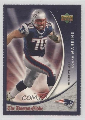 2006 Upper Deck Boston Globe New England Patriots Logan Mankins #6 Foto 1 de 2