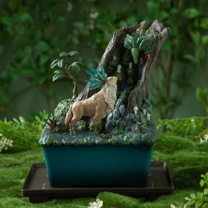 Prinzessin Mononoke Wassergarten BONSAI Figur Moonlit Forest Studio Ghibli Neu - Bild 1 von 9