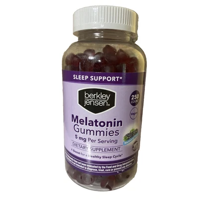Berkley Melatonina 5 mg 240 gomitas 5 mg por porción, sin OGM, sin gluten caducidad 27/04 Foto 1 de 4